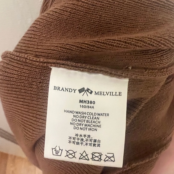 Brandy Melville brown thin cardigan sweater - Picture 8 of 9